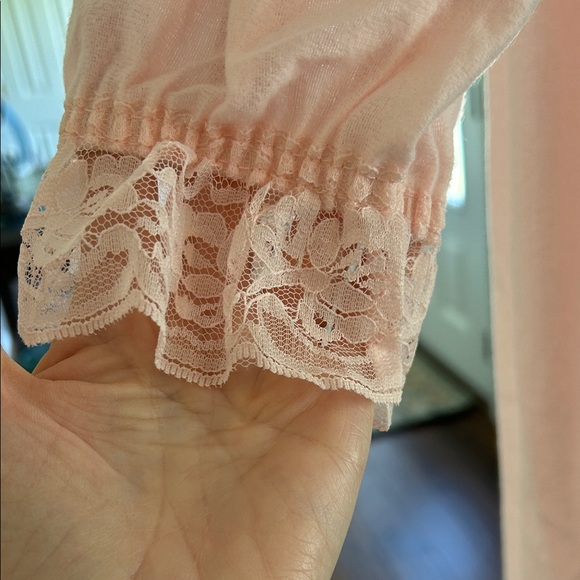 Vintage Night Time Creations Pink Ruffled Flannel Long Nightgown - Picture 12 of 15